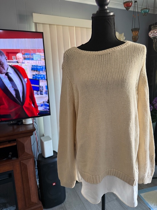 LOFT Sweaters - LOFT Cream Knit Boatneck Sweater